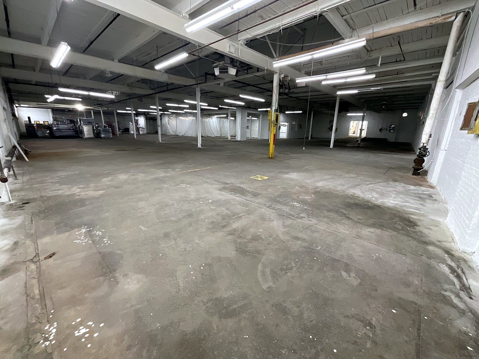 Warehouse 5 interior — 23,000 SF, 18' clear height, Passaic NJ