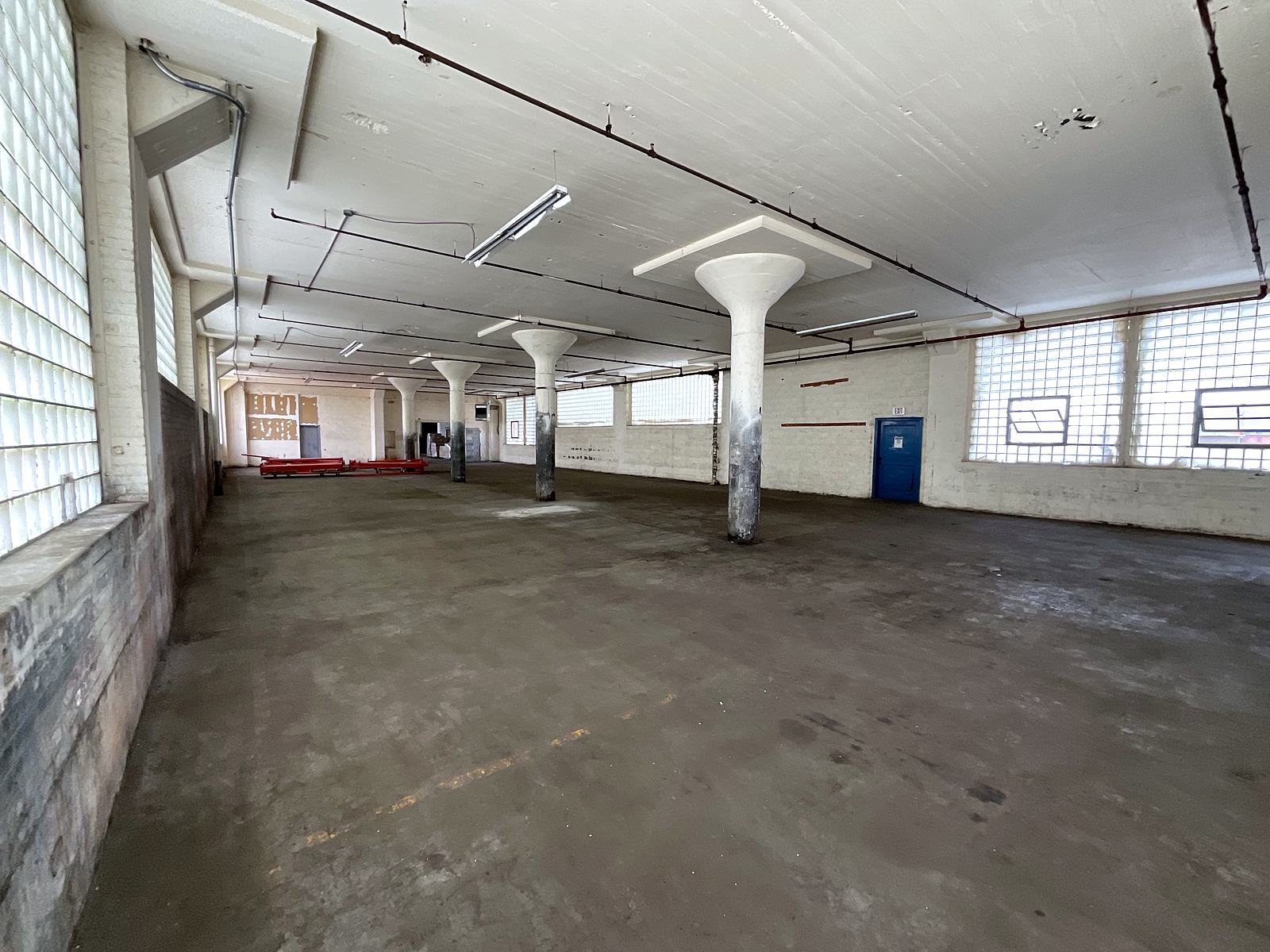 Warehouse 8 interior — 10,000 SF, 22' clear height, Passaic NJ